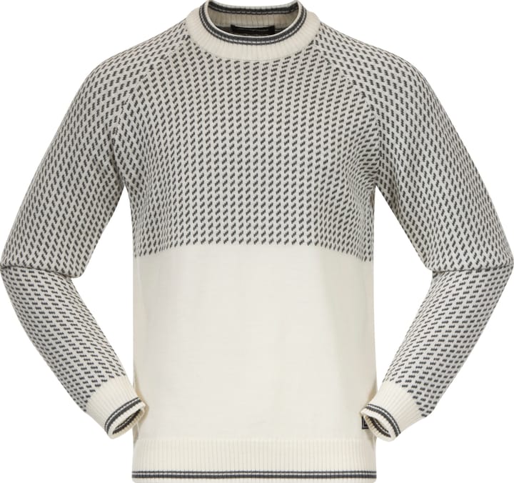 Bergans Men's Alvdal Wool Jumper Vanilla White/Solid Dark Grey Bergans