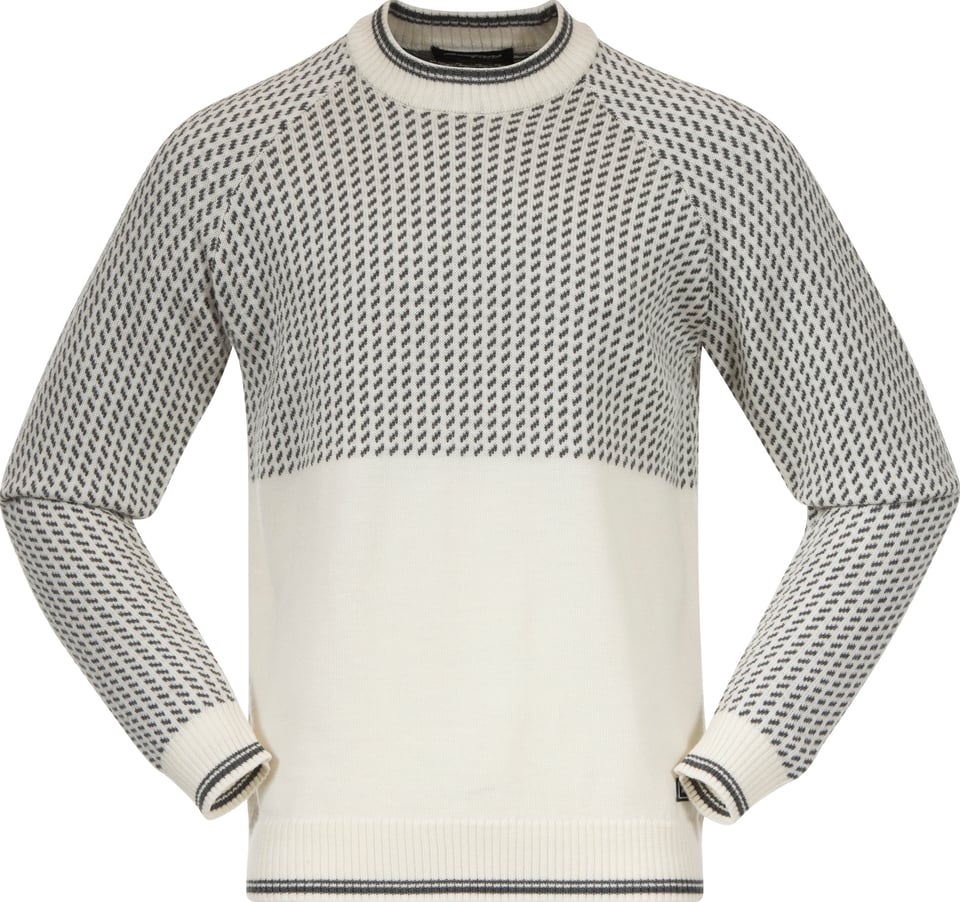 Men's Alvdal Wool Jumper Vanilla White/Solid Dark Grey