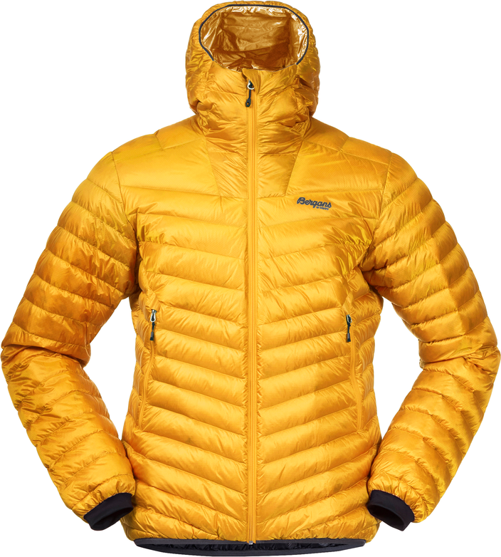 Men’s Senja Down Light Jacket With Hood Light Golden Yellow