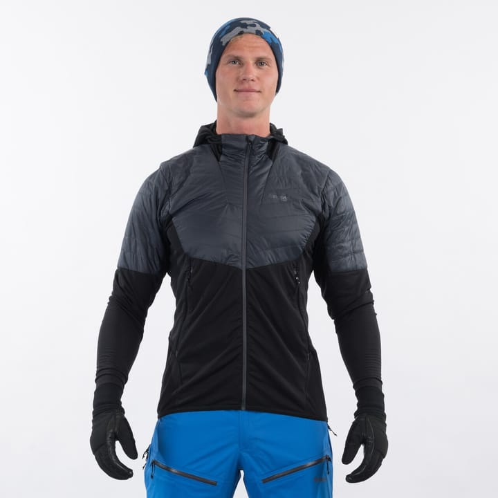 Men's Senja Midlayer Hood Jacket Black / Solid Charcoal Bergans