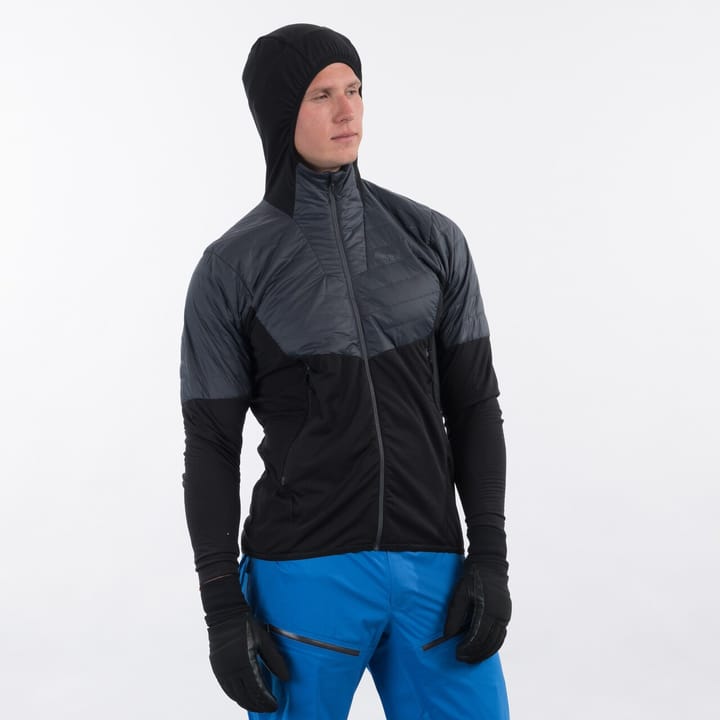 Men's Senja Midlayer Hood Jacket Black / Solid Charcoal Bergans