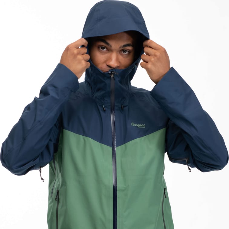 Bergans Men's Skarlight 3L Shell Jacket Dark Jade Green/Navy Blue