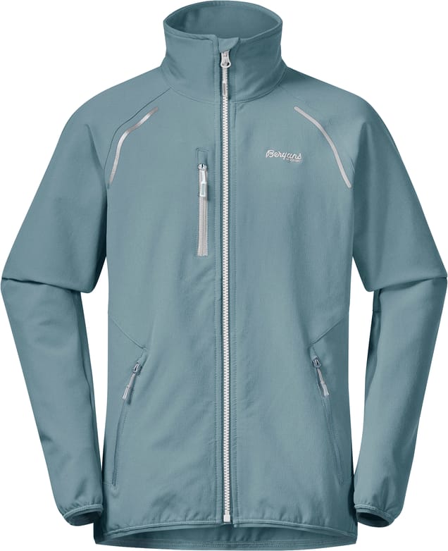 Kids' Sjoa Light Softshell Jacket Smoke Blue Bergans