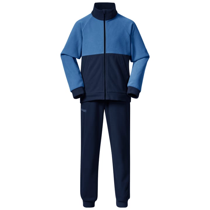 Bergans Kids' Smådøl V5 Longzip Set Navy Blue/Riviera Blue Bergans