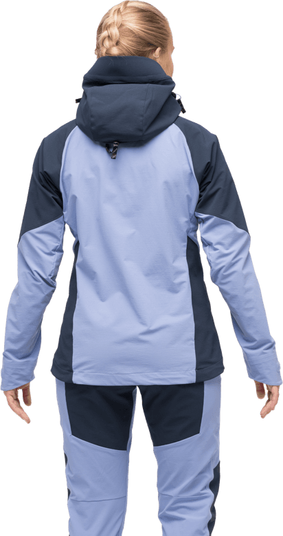 Bergans Women's Tind Softshell Jacket  Blueberry Milk/Navy Blue Bergans