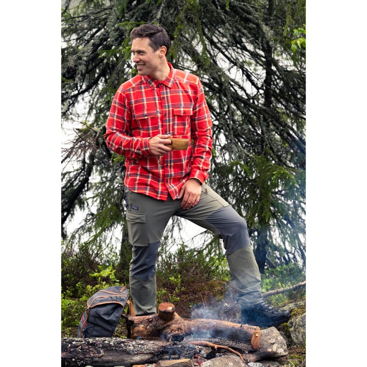 Men's Tovdal Shirt Amarone Red/Dark Shadow Grey Check Bergans