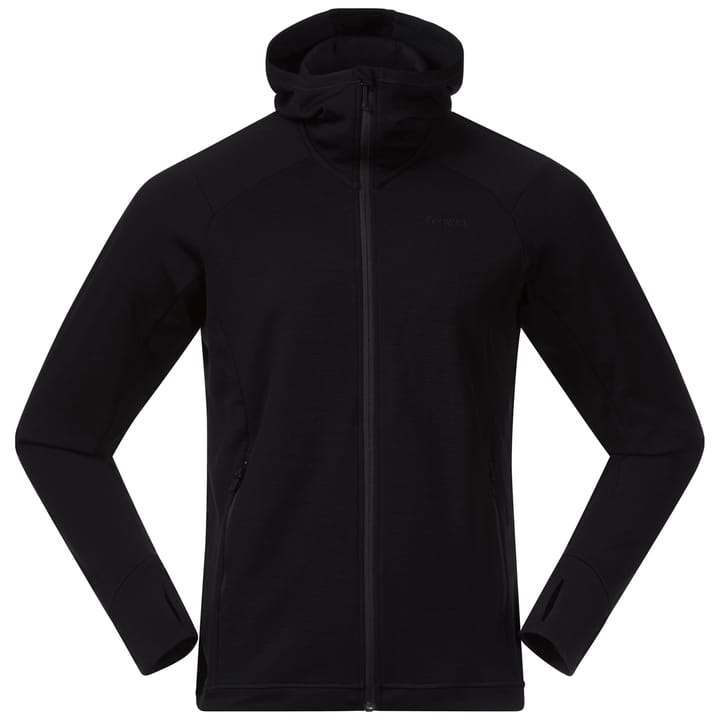 Bergans Men's Ulstein Wool Hood Jacket Black Bergans Bergans Men's Ulstein Wool Hood Jacket Black Bergans