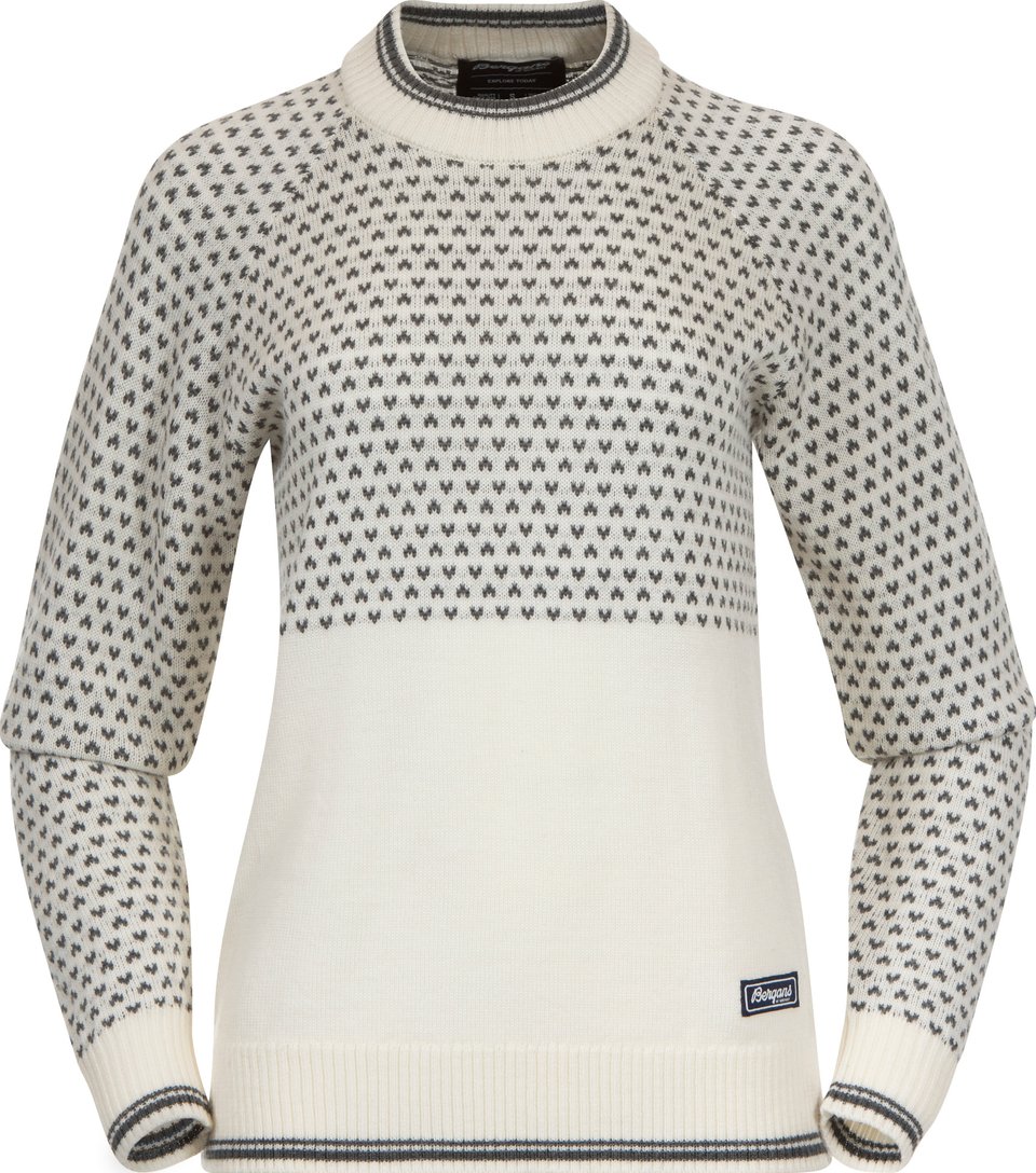 Women's Alvdal Wool Jumper Vanilla White/Solid Dark Grey