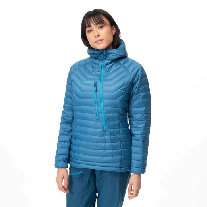 Bergans Women's Cecilie Down Light Anorak Deep Sea Blue/Clear Ice Blue Bergans