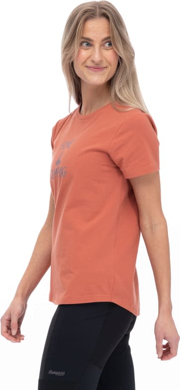 Bergans Women's Graphic Tee Terracotta/Husky Blue Bergans