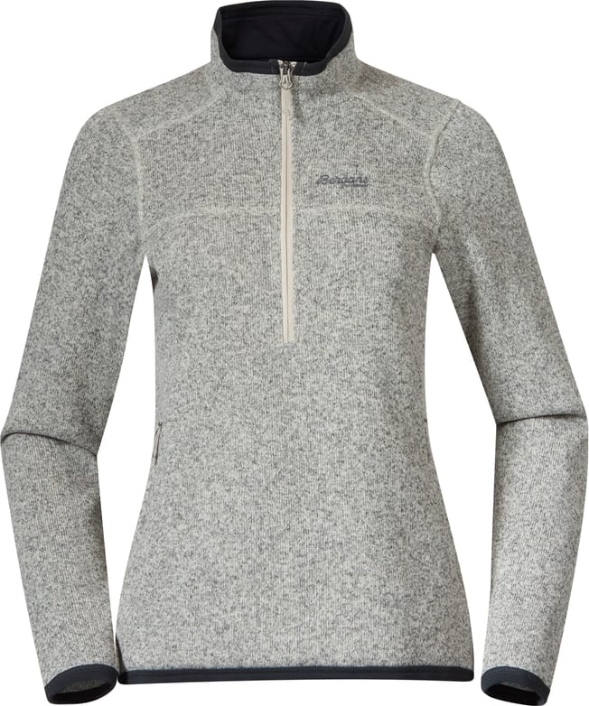 Women's Kamphaug Knitted Half Zip Chalk Sand Bergans