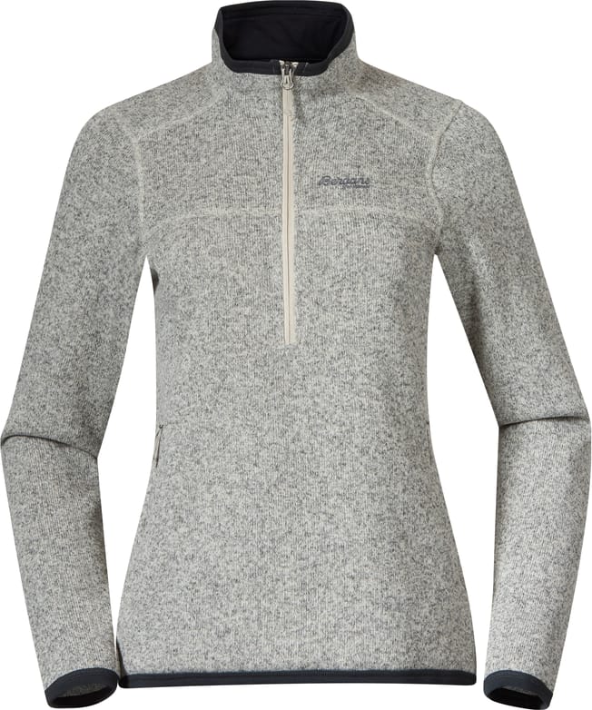 Bergans Women's Kamphaug Knitted Half Zip Chalk Sand Bergans