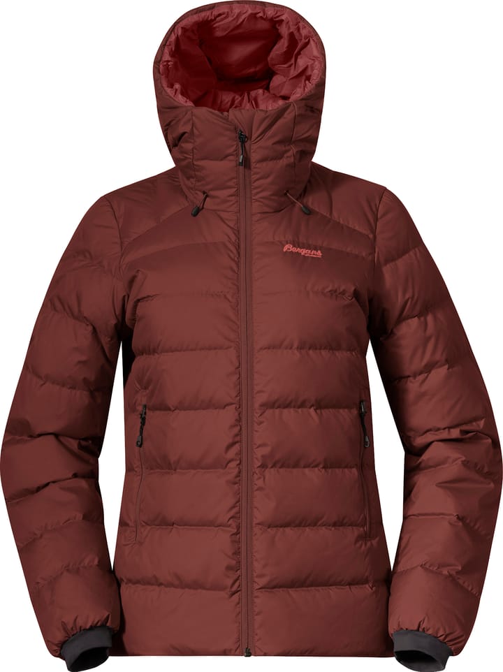Women's Lava Medium Down Jacket With Hood Amarone Red Bergans