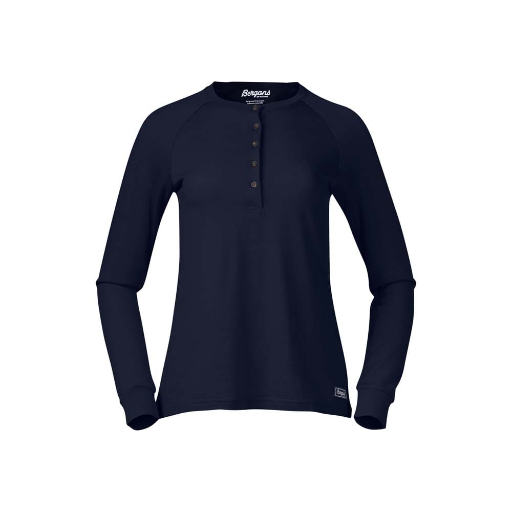 Bergans Women's Lysebu Wool Henley Navy Blue