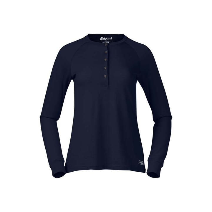 Bergans Women's Lysebu Wool Henley Navy Blue Bergans