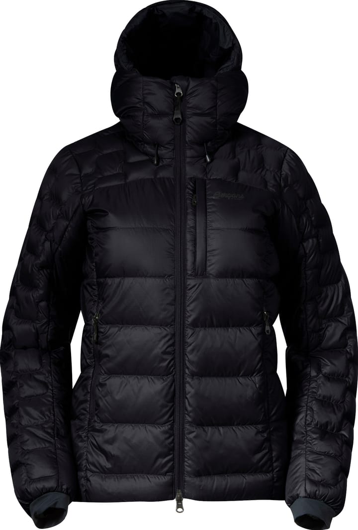 Women's Magma Medium Down Jacket With Hood Black Bergans