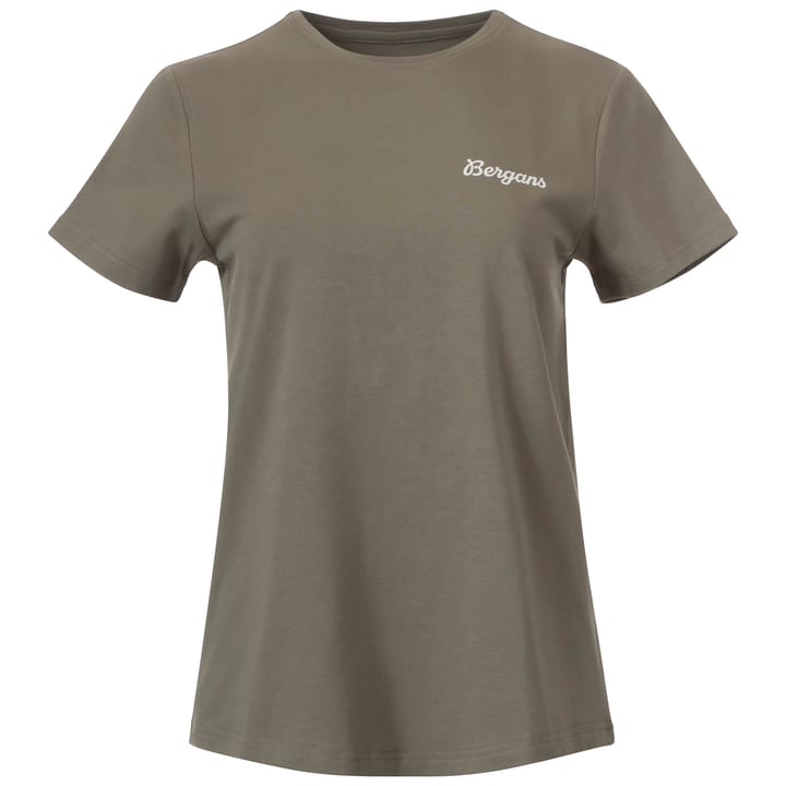 Bergans Women's Nordmarka Organic Cotton Print Tee Green Mud Bergans