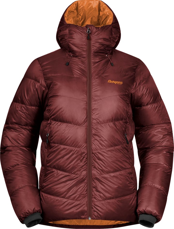 Bergans Women's Senja Down Jacket Amarone Red/Golden Field Bergans