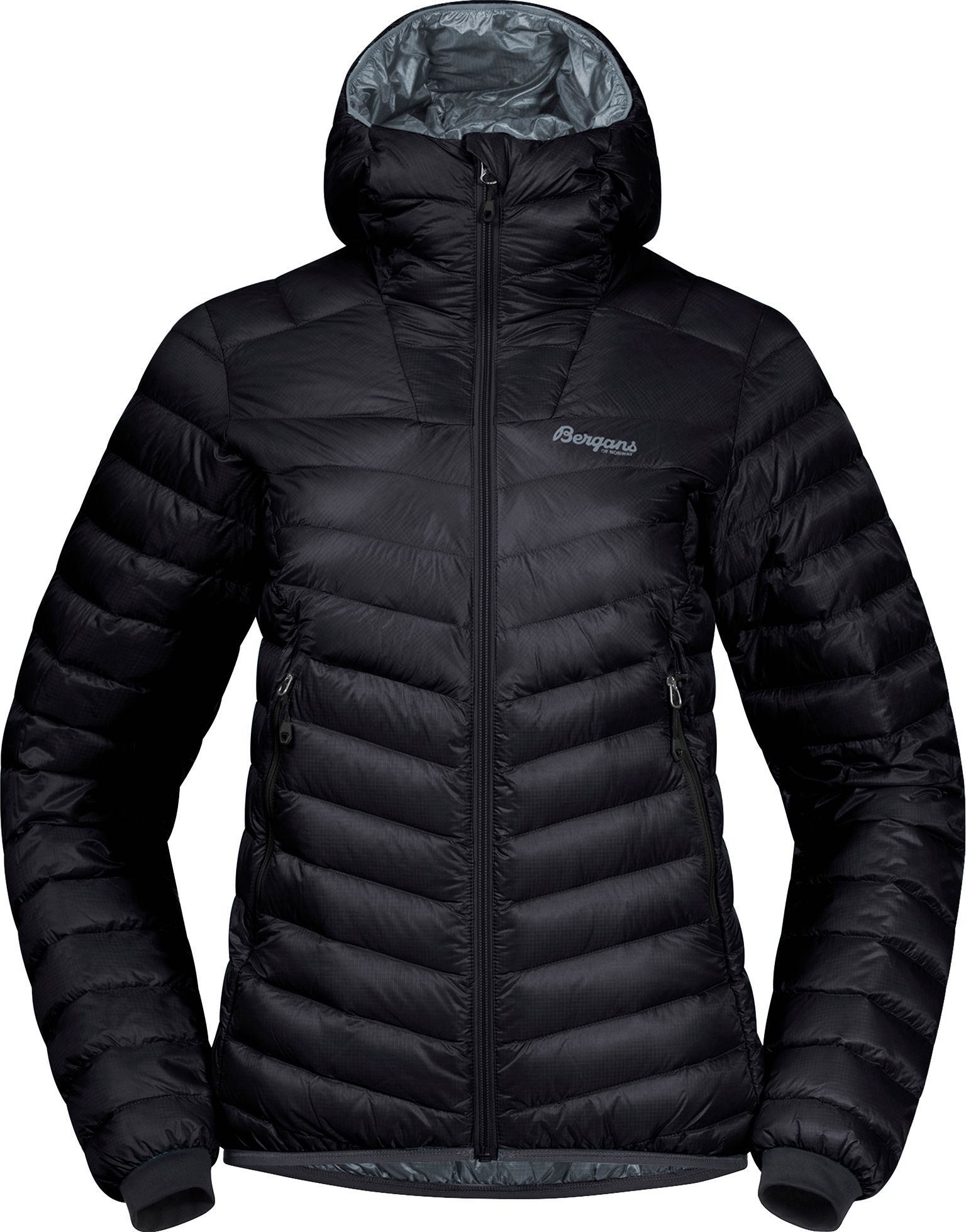 Bergans Women's Senja Down Light Jacket With Hood Dark Shadow Grey