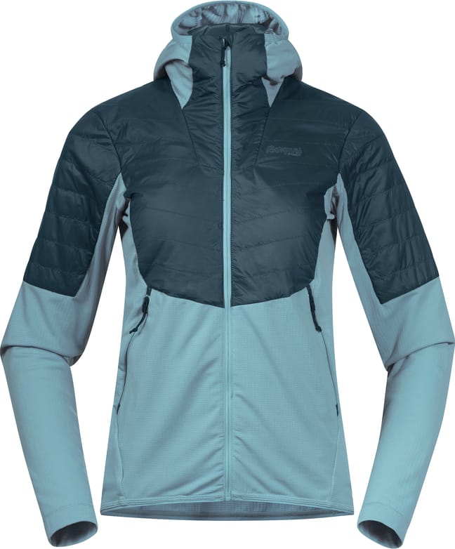 Women's Senja Midlayer Hood Jacket Smoke Blue/Orion Blue Bergans