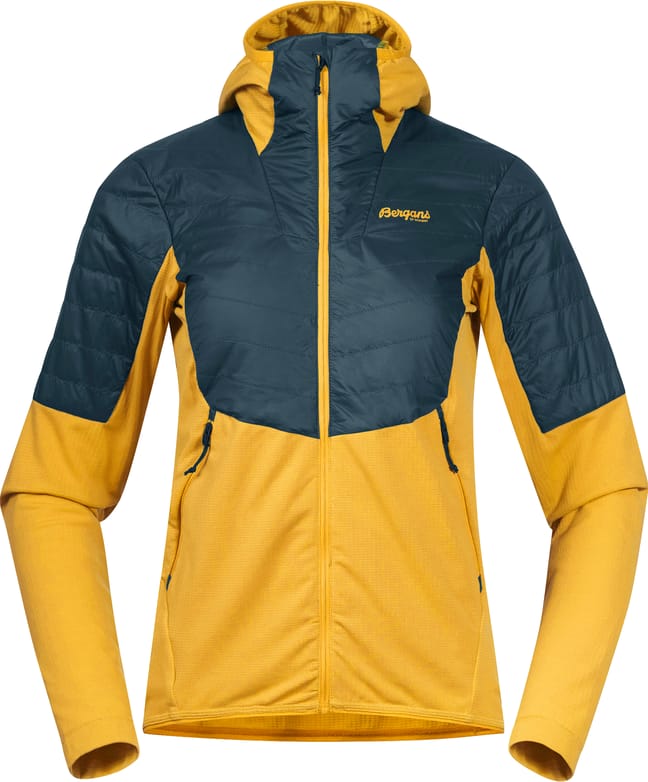 Women's Senja Midlayer Hood Jacket Light Golden Yellow/Orion Blue