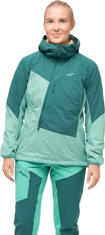 Bergans Women's Tind Windbreaker Anorak Light Malachite Green/Malachite Green Bergans