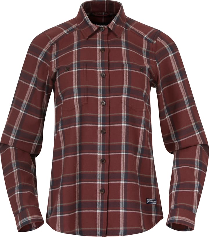 Bergans Women's Tovdal Shirt Amarone Red/Dark Shadow Grey Check Bergans Bergans Women's Tovdal Shirt Amarone Red/Dark Shadow Grey Check Bergans
