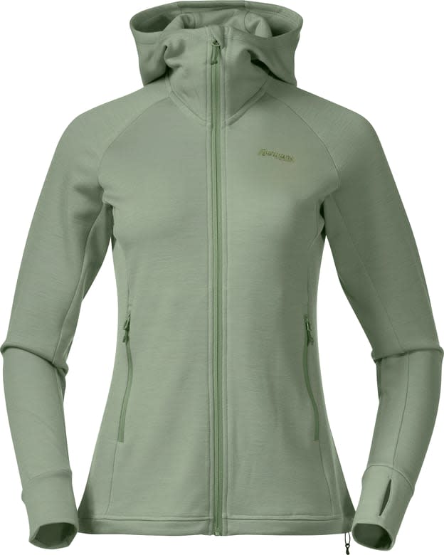 Bergans Women's Ulstein Wool Hood Jacket Jade Green Bergans
