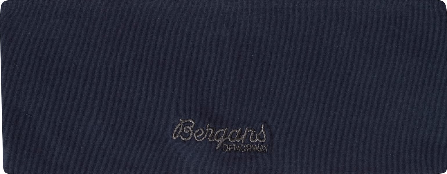Bergans Junors' Cotton Headband Navy Blue/Solid Dark Grey