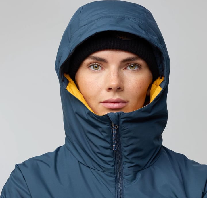 Fjällräven Women's Bergtagen 60 Insulation Jacket Mountain Blue-mustard Yellow Fjällräven