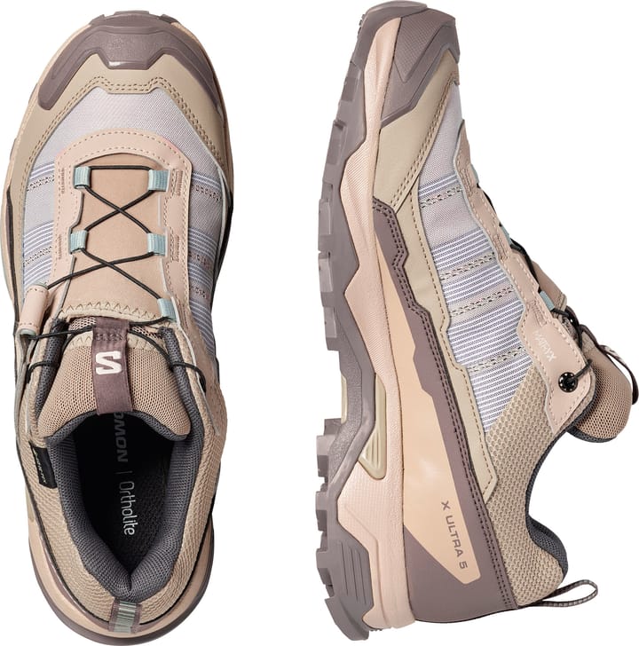 Salomon Women's X Ultra 5 GORE-TEX Desert Tan / White Pepper / Green Milieu Salomon