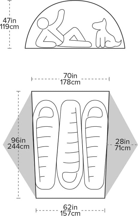 Copper Spur HV UL 3 Long Gray/Orange Big Agnes