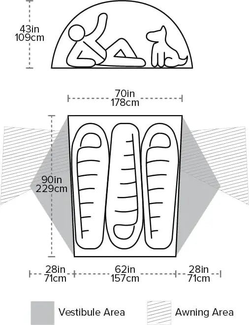 Copper Spur HV UL3 mtnGLO™ Silver/Gray Big Agnes