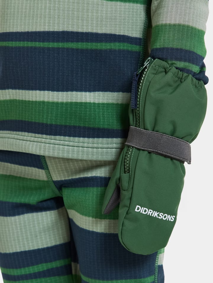 Didriksons Kids' Biggles Zip Mitten 8 Pine Green Didriksons