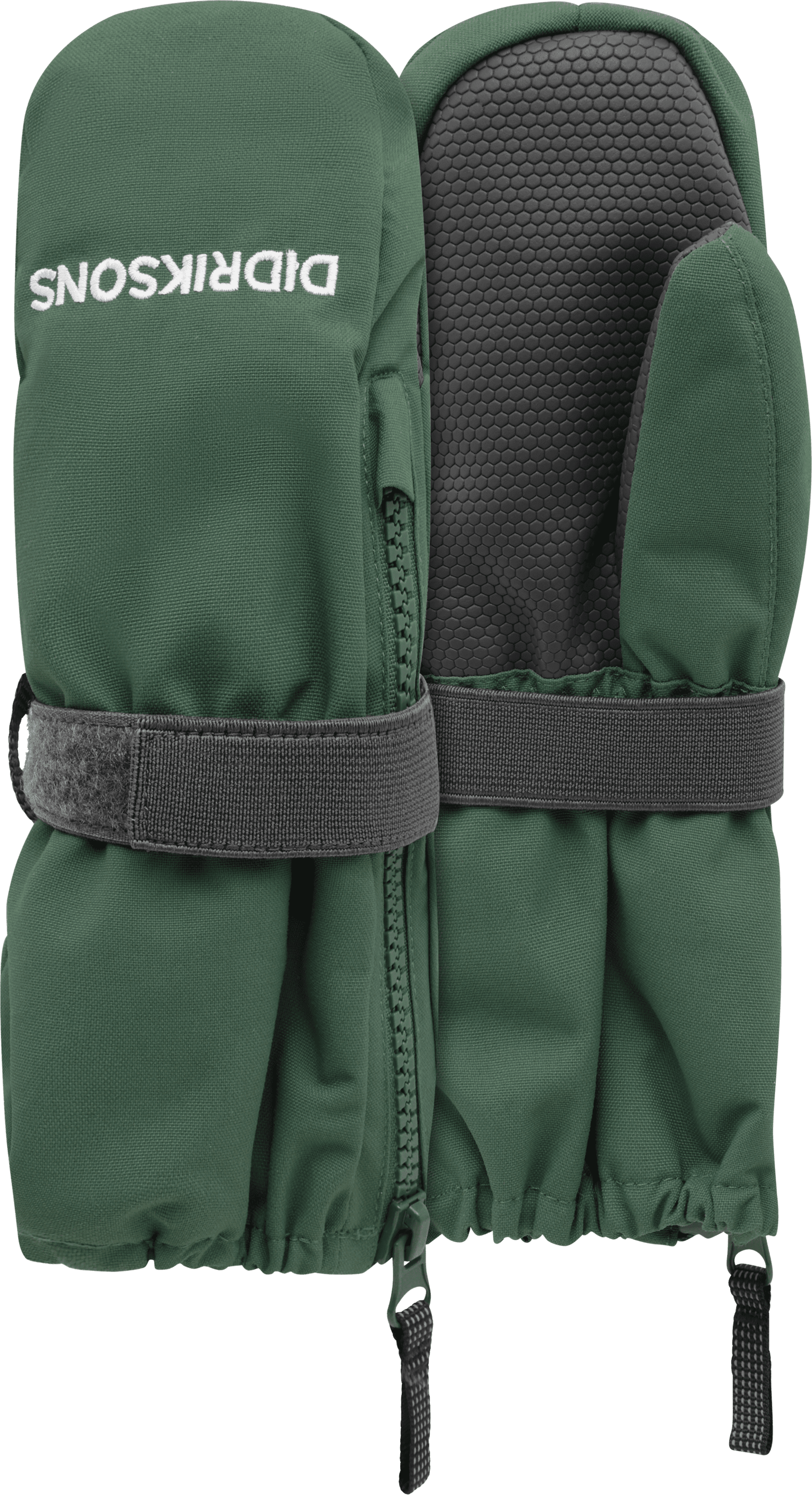 Didriksons Kids' Biggles Zip Mittens Dark Moss