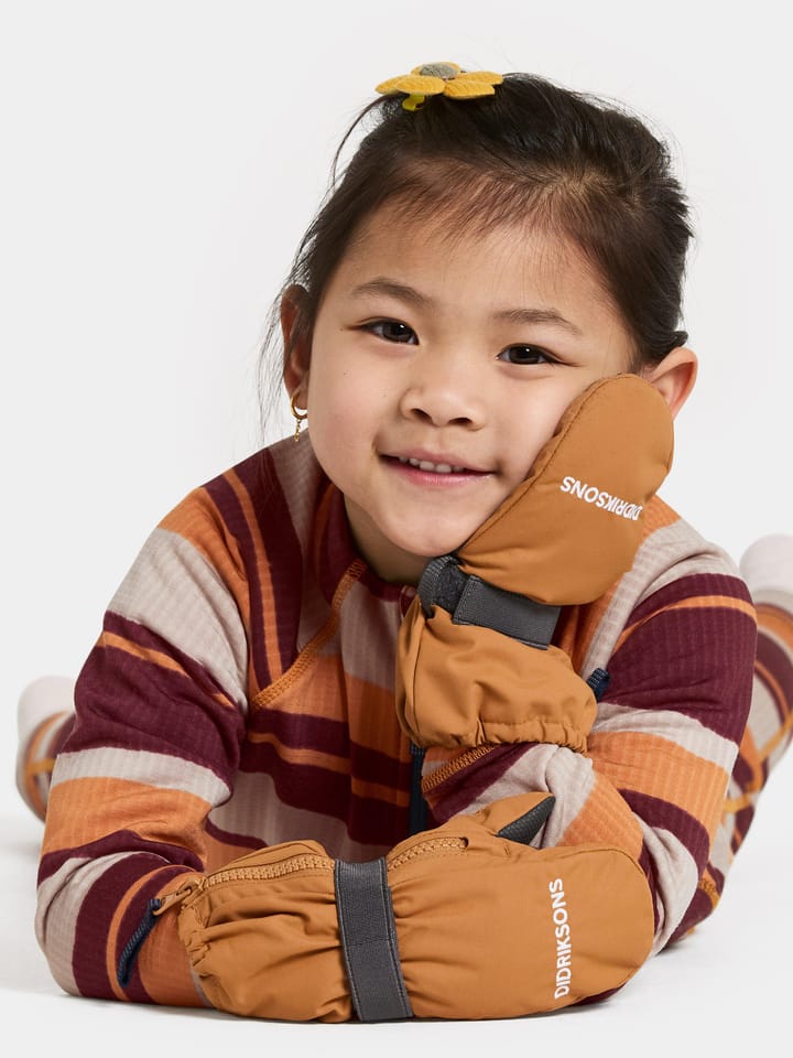 Didriksons Kids' Biggles Zip Mittens Almond Tree Didriksons