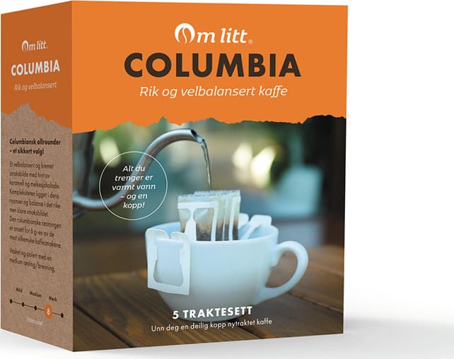 Om Litt Colombia Kaffe Filter Medium Brent/røsted Om Litt Colombia Kaffe Filter Medium Brent/røsted