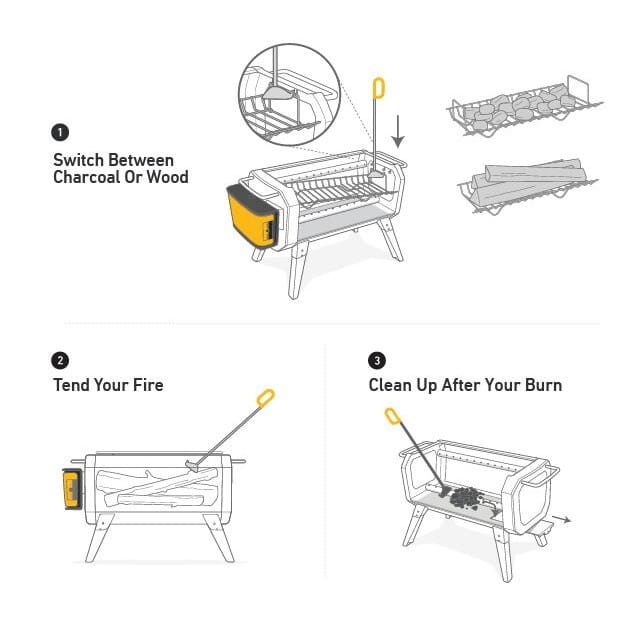 BioLite Firepit Poker Steel/Orange BioLite