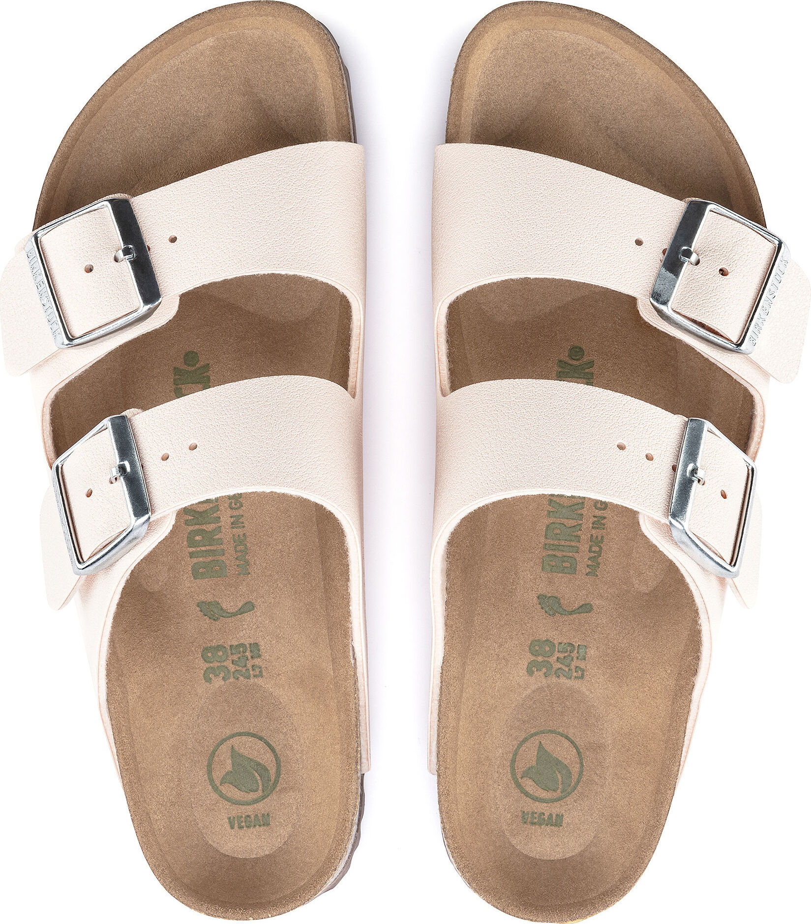 Birkenstock Women's Arizona Vegan Birko-Flor Nubuck Regular Light Rose |  Buy Birkenstock Women's Arizona Vegan Birko-Flor Nubuck Regular Light Rose  here | Outnorth