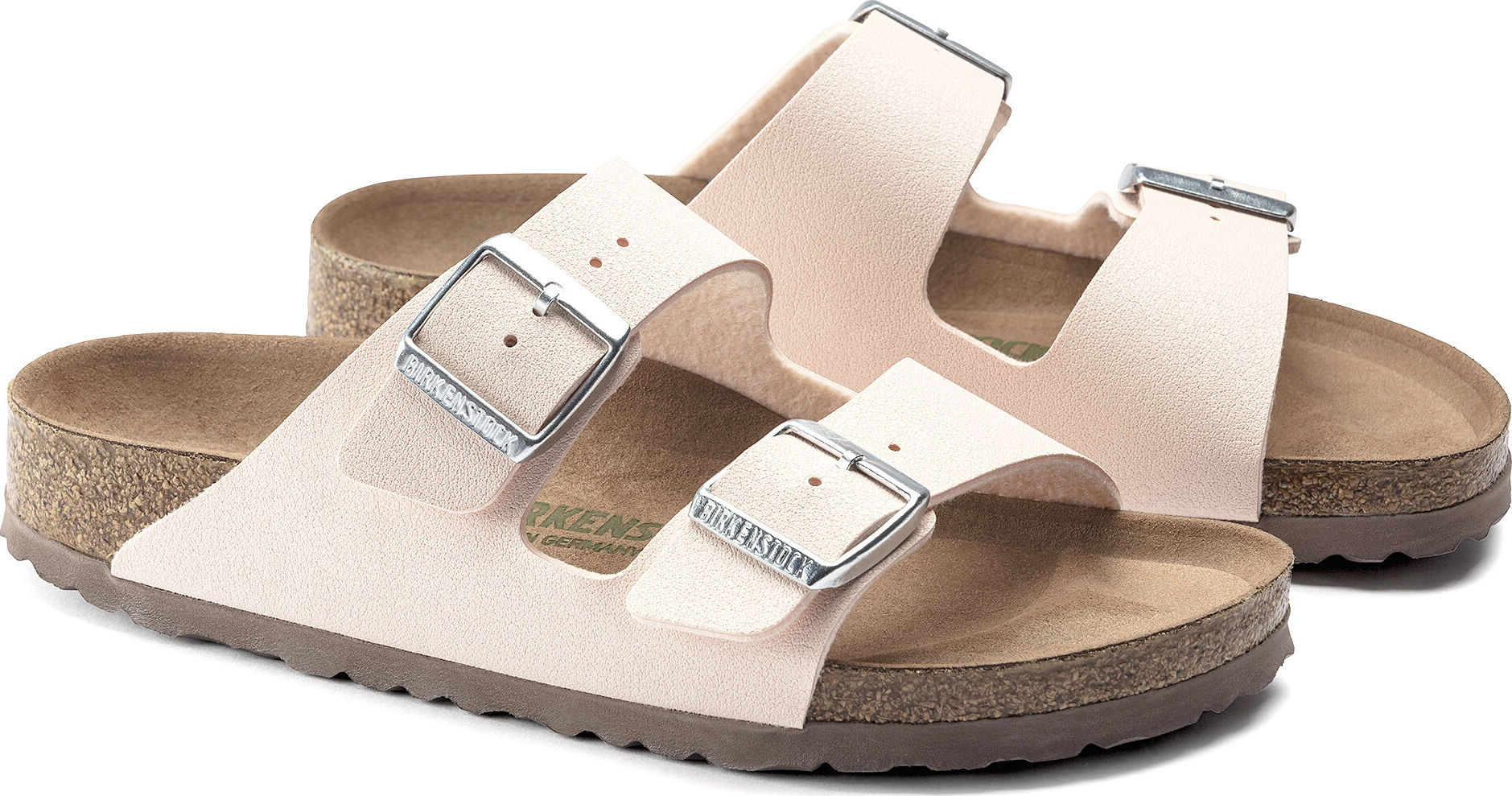 Birkenstock Women's Arizona Vegan Birko-Flor Nubuck Regular Light Rose |  Buy Birkenstock Women's Arizona Vegan Birko-Flor Nubuck Regular Light Rose  here | Outnorth