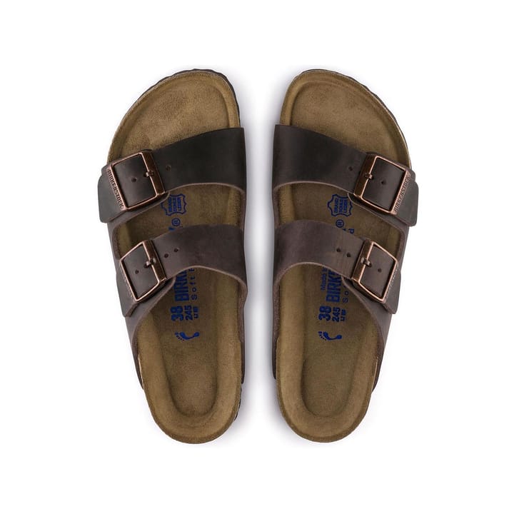 Women's Arizona Oiled Nubuck Leather Soft Footbed Narrow Habana Birkenstock