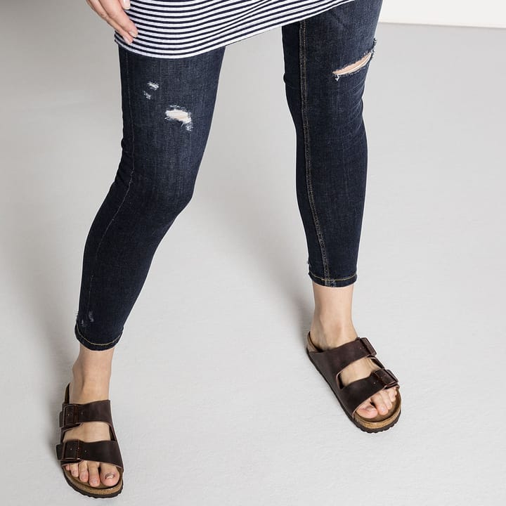 Birkenstock Arizona Oiled Nubuck Leather Soft Footbed Narrow Habana Birkenstock