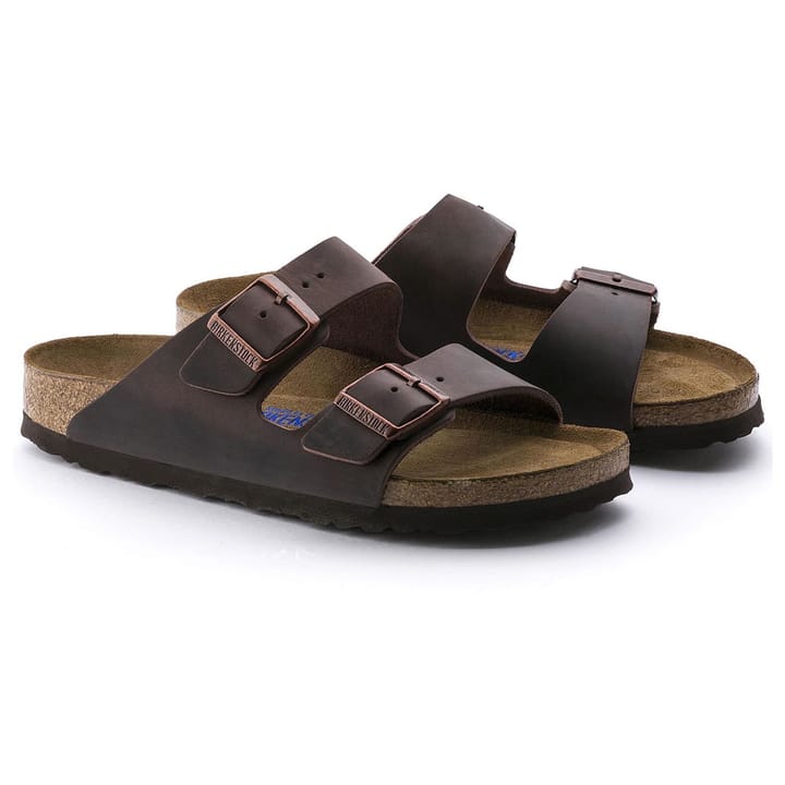 Women's Arizona Oiled Nubuck Leather Soft Footbed Narrow Habana Birkenstock