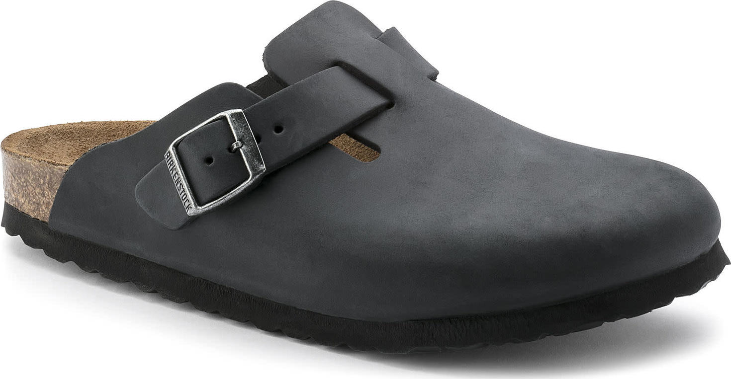 Birkenstock Unisex Boston Oiled Leather Regular Black Øvrige sko 44