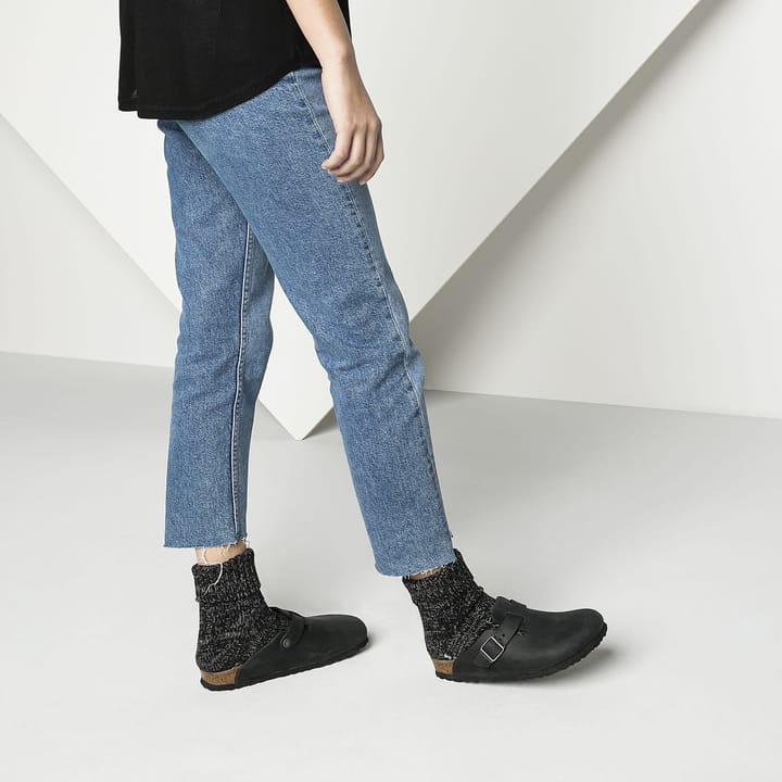 Birkenstock Boston Oiled Leather Narrow Black Birkenstock