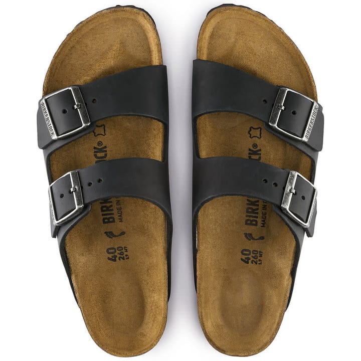 Birkenstock Unisex Arizona Oiled Leather Narrow Black Birkenstock