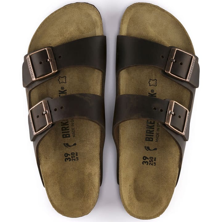 Birkenstock Unisex Arizona Oiled Leather Narrow Habana Birkenstock