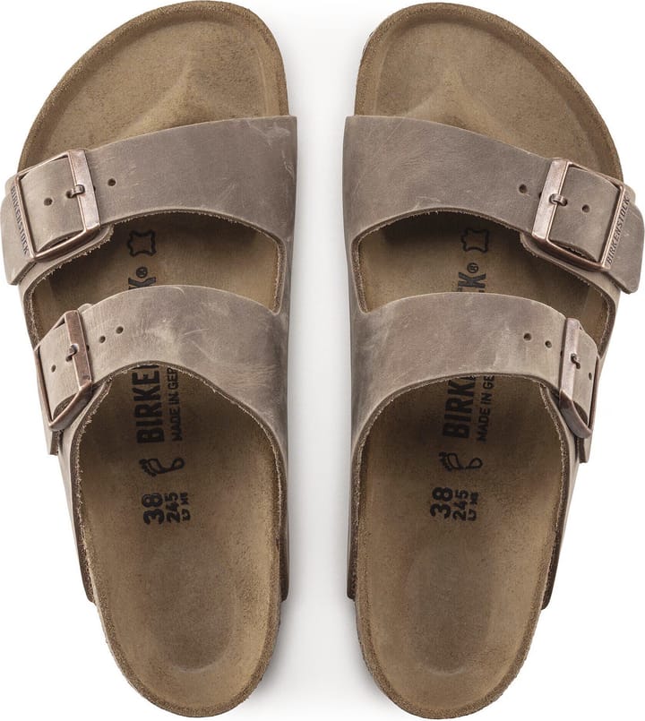 Birkenstock Unisex Arizona Oiled Leather Narrow Tobacco Brown Birkenstock