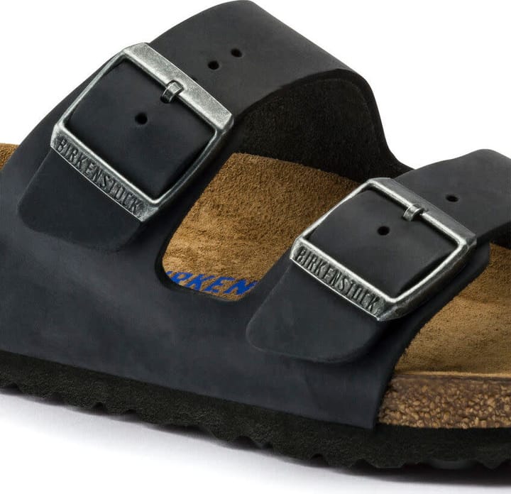 Birkenstock Arizona Oiled Nubuck Leather Soft Footbed Regular Black Birkenstock