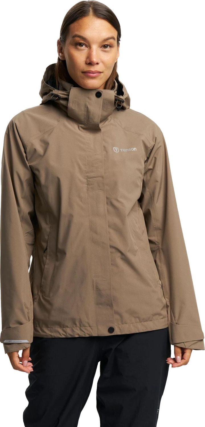 Tenson Women's Biscaya Storm Rain Jacket Brown Tenson